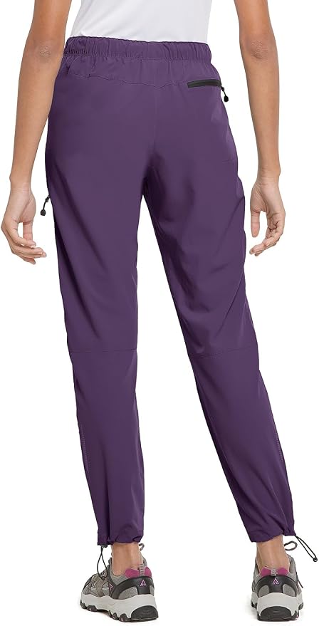 baleaf Women's Hiking Pants Quick Dry Lightweight Water Resistant Elastic Waist Cargo Pants for All Seasons