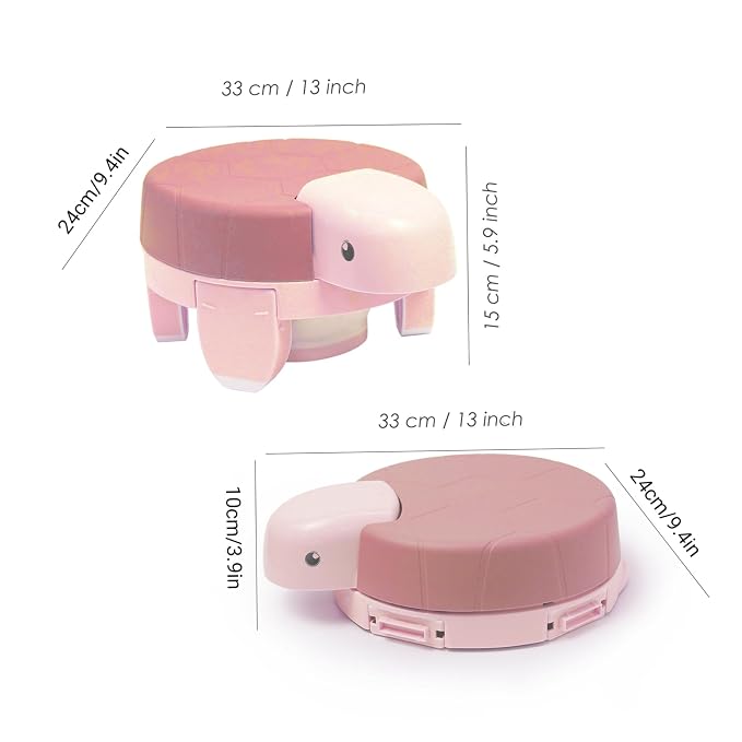 Portable Potty Seat for Toddler Travel, 3-in-1 Multi-use Plastic Foldable Portable Toilet for Kids