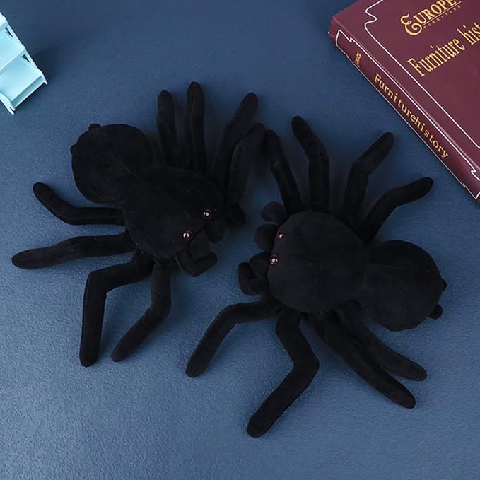 HWD Soft Spider Doll, Cute Stuffed Animals Dolls Plush Pranks Stuff Toys, Gifts for Kids, Toddler, Birthday, Halloween, Christmas (Small:7.8in x 11.8in)