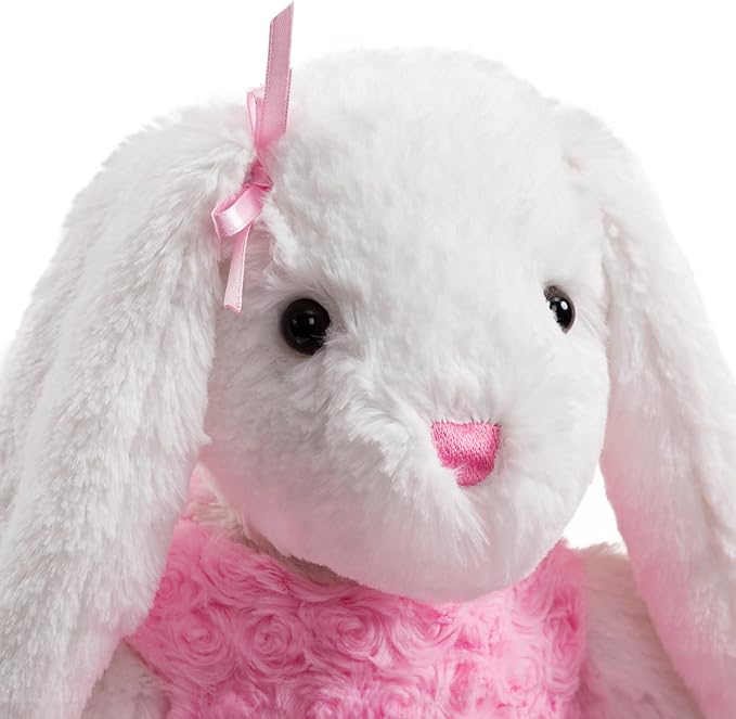 Ballet Bunny Stuffed Animal White Rabbit in Gauzy Dress Cute Easter Bunny Doll for Kids 21 inches Pink