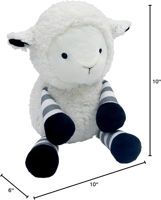 Lambs & Ivy Little Sheep White/Gray Plush Lamb Stuffed Animal Toy - Ivy