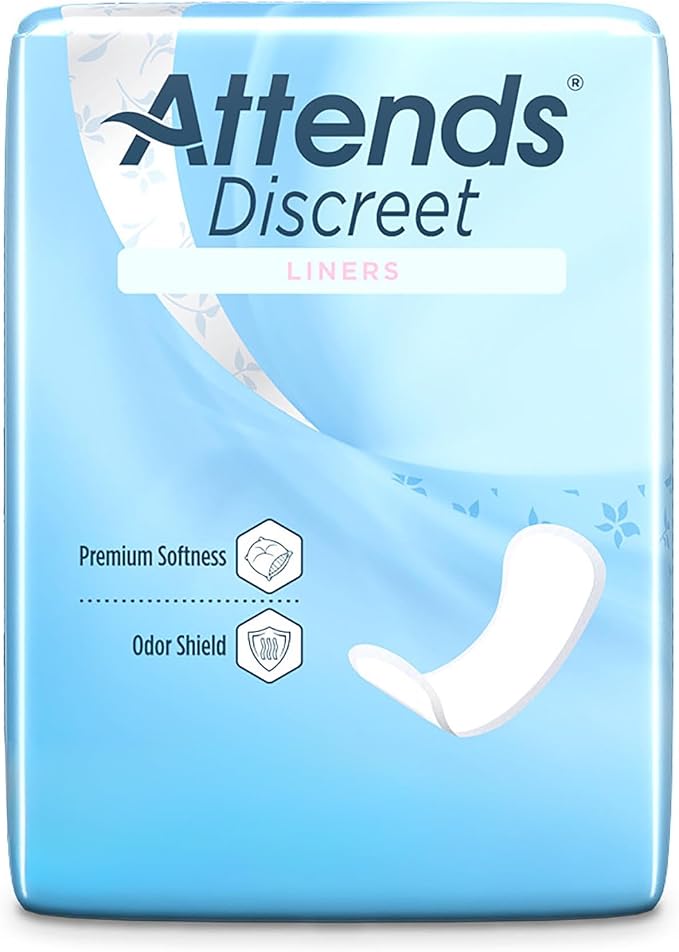 Attends® Confidence® Discreet Liners (28 Pack) - Adult Disposable Light-Absorbent Bladder Control Pad Liners, 6 in. | Adult Disposable Light-Absorbent Bladder Control Pad Liners