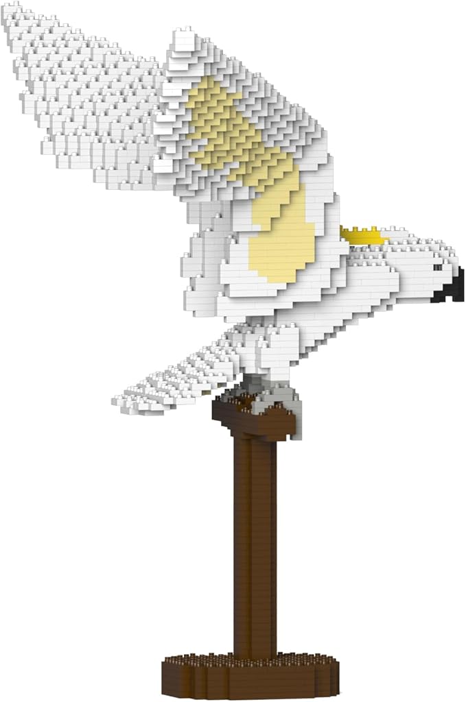 JEKCA Sulphur-Crested Cockatoo 02S | Parrot Plastic Building Blocks | Age 14+