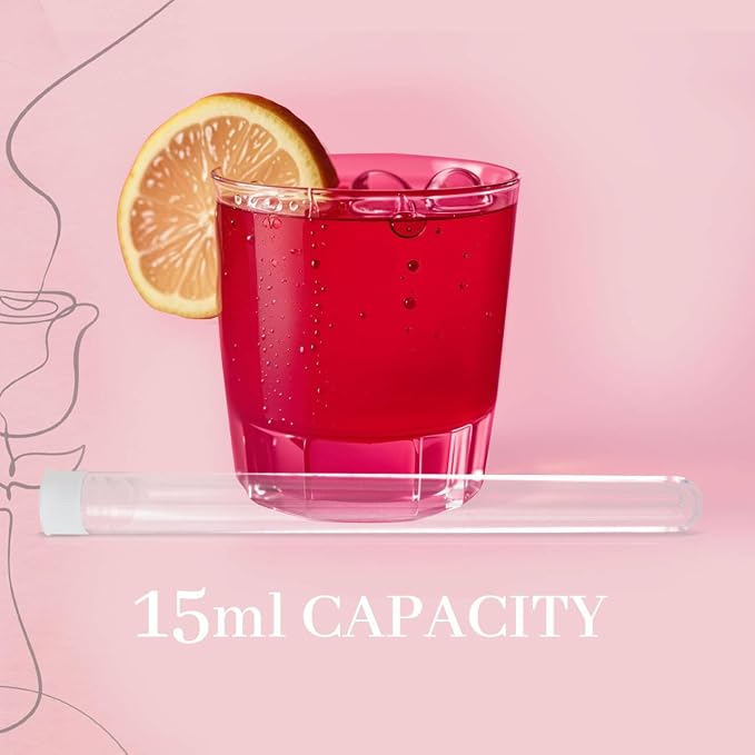 39 PCS Tampon Tube for Women, Plastic Tube for Juice with Funnel and Spout for Cruise Concert Sports Events-Yellow