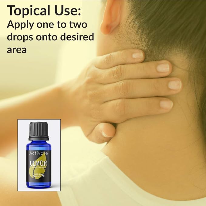 Activate Lemon Essential Oil 100% Pure, Premium Grade, Undiluted, Natural, Aromatherapy & Diffuser Use 10ml