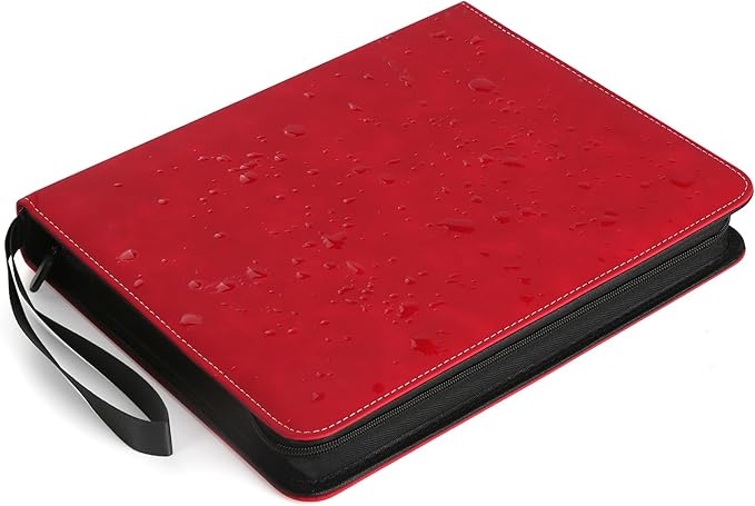 GERMUN 720 Card Binder, Premium Trading Card Binder, 9 Pocket Double Sided Pocket PU Card Collection Binder, Collector Card Album, Card Folder for MTG, TCG, Sports Cards, Game Cards (Red)