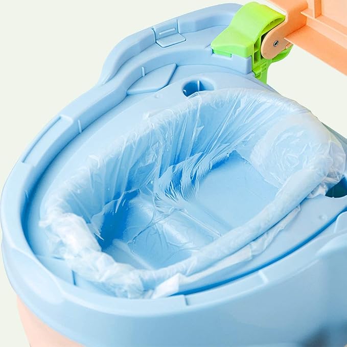 Tebery 200 Pack Portable Potty Chair Liners with Drawstring, Potty Bags Liners Disposable for Baby Toilet Potty Training Seat