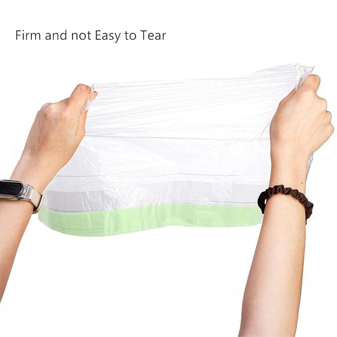 Tebery 100 Pack Portable Potty Chair Liners with Drawstring, Potty Bags Liners Disposable for Baby Toilet Potty Training Seat