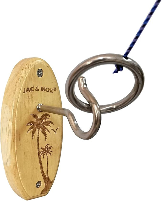 Deluxe Hook and Ring Toss Game, Outdoor Indoor Toss Game Set, Throwing Toys for Family, Party Games