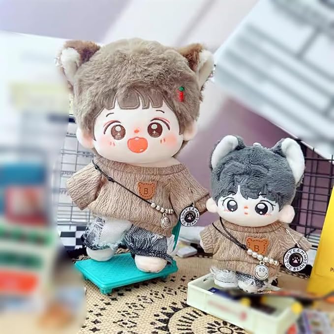 niannyyhouse 10cm~15cm 20cm Plush Doll Clothes Sweaters Jeans Accessories Doll Dressup (10cm~15cm)