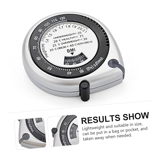 NOLITOY 1.5m Retractable Bmi Tape Measure PVC Abs Body Measuring Tool Waist Circumference Calculator Compact Design