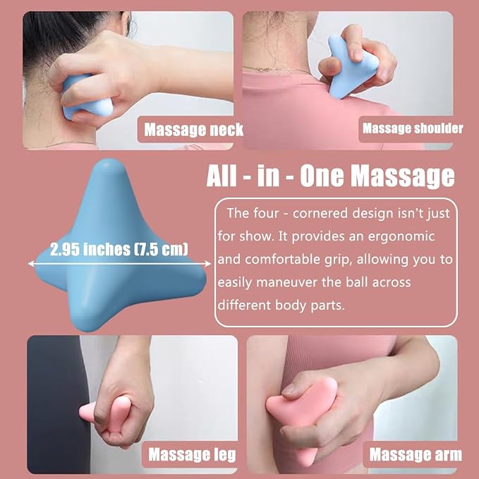 OULIGET Trigger Point Massage Ball,Manual Deep Tissue Fascial Ball,Acupoint Massage Exercise Therapy Tool for Fitness Neck Shoulder Back Foot Stress Relief