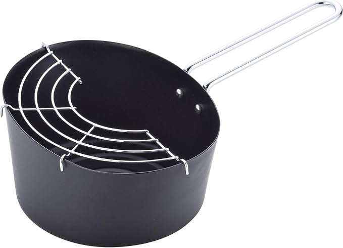 Wahei Freiz RB-1297 Square Tempura Pot, 5.5 x 7.1 inches (14 x 18 cm), Induction Compatible, Gas Bento Box, Living Alone, Deep Frying, Hot Pot, Tempura