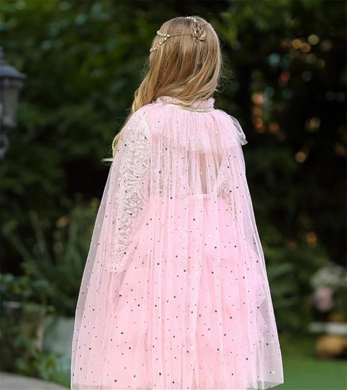 FKKFYY Rainbow Cape Cloak for Girl Princess