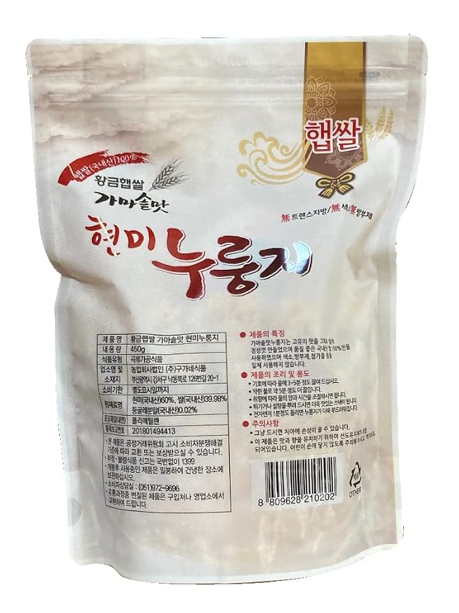 Gugane Foods Korean Cauldron Nurungji Crispy Rice Crust/Cracker/Snack/Meal 450g (3 flavors)