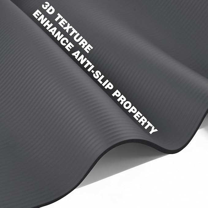 KEEP Extra Thick NBR Yoga Mat for Women & Men, 10mm Thick, 72”x24” Large Exercise Mat with Non-Slip Workout Mat for Yoga, Pilates, Stretching, Meditation – Wide & Cushioned Fitness Mat