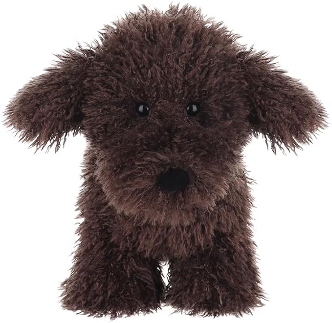 Apricot Lamb Toys Plush Dark Coffee Poodle Dog Puppy Stuffed Animal Soft Cuddly Perfect for Child 8.3 Inches