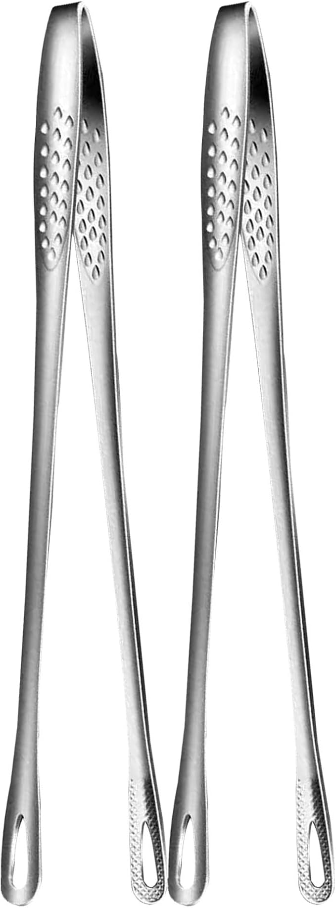 2 Pcs 11 Inches Korean BBQ Tongs Stainless Steel Grill Tongs Cooking Tweezers Japanese Barbecue Tong for Kitchen Cooking Salads Pasta Buffet Food Serving