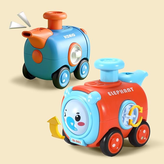 Animal Toy Cars for Toddlers 1-3, Press and Go Racing Cars Set, Baby Toys 18 Months, Whistle Vehicles for 1 Year Old Boys Girls, Baby Christmas Birthday Gifts