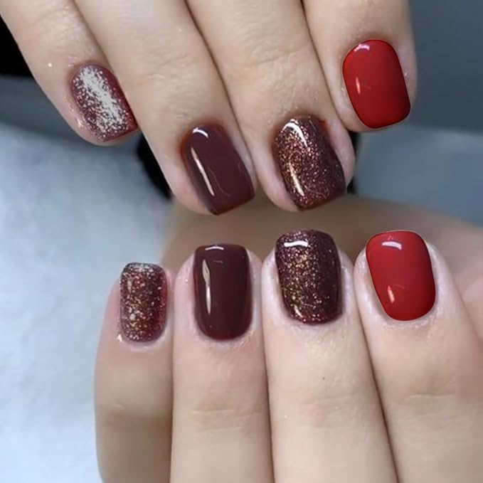 Nail Stickers 20 Pieces Full Wraps Nail Polish Strips, Self-Adhesive Gel Nail Art Decals for Women Girls