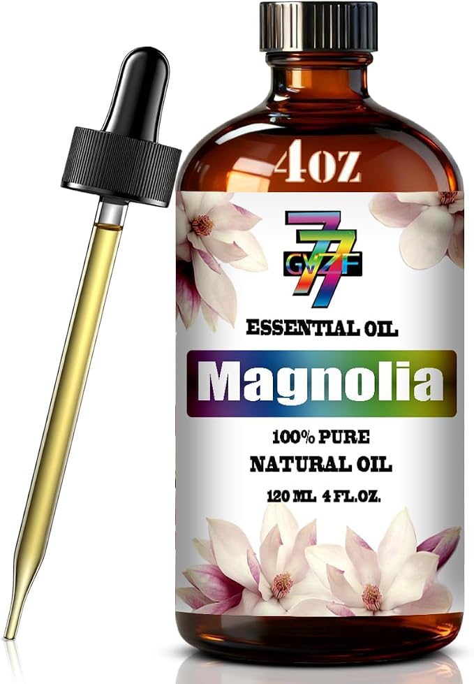 Magnolia Essential Oil – 4 oz (120 ml) Aromatherapy Oil for Diffusers, Humidifiers, DIY Candles, Soap Making, Bath – Relaxing Scent for Home, Yoga & Spa