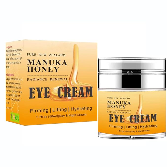 Grospe Manuka Honey Eye Cream Anti-aging Eye Cream Anti-wrinkle Under Eye Cream Fades Fine Lines Lifting and Firming Improve Dark Circles and Puffiness
