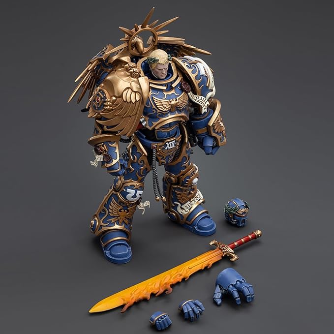 JOYTOY 7-inch Warhammer 40K 1/18 Action Figure, Ultramarines Primarch Roboute Guilliman Collection, Gift for Action Figure Lovers & Collectors Above 15 Years Old