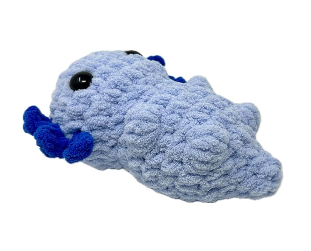 Axolotl Adorable Handmade Crochet Axolotl Stuffed Toy - Baby Axolotl Perfect Plushie for Girls & Boys, Soft and Huggable, 6 inches tall (Blue)