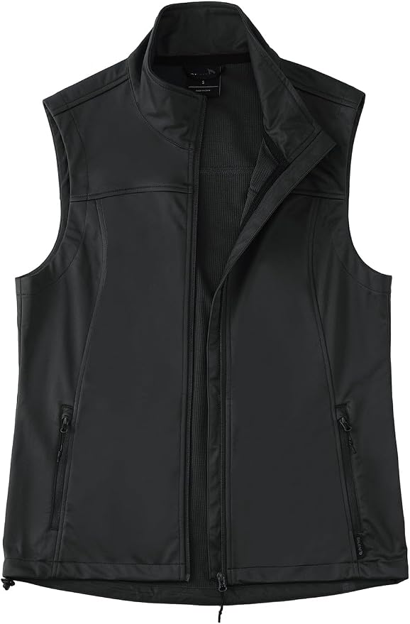baleaf Women's Lightweight Running Vest Sleeveless Softshell Jacket | Windproof; Breathable; Water Resistant; 2 Zipper Pockets; Stand Collar; Great for Running, Hiking, Camping and Travelling