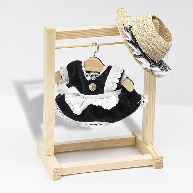 Clothes for 17cm Dolls(NO Doll) Outfit with Accessories Suit Cute Stylish Dress Up Set Maid Outfit