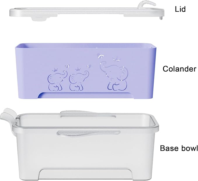 68OZ Microwave Pasta Cooker, Ramen Bowl, Steamer, Removable Colander | BPA Free, Cooking Food and Vegetables, Dishwasher Safe