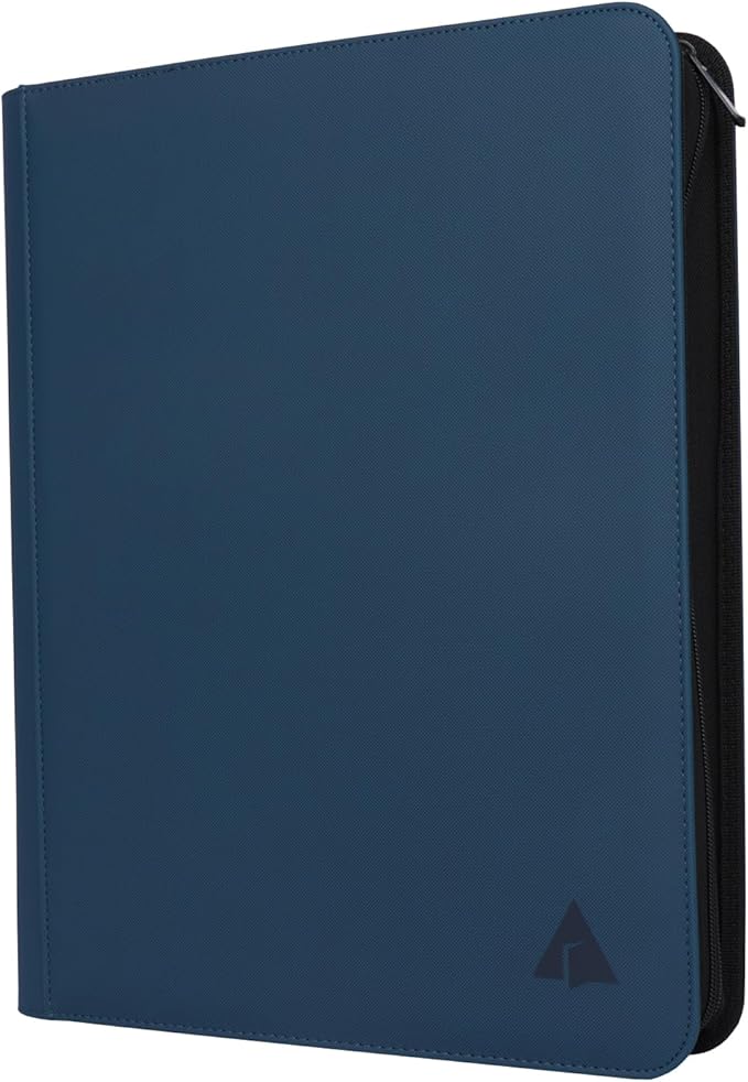 Top loader Binder, Holds 432 Top Loaders, 9 Pockets Top Loader Binder with Sleeves for Cards in 3'' x 4'' Top loaders -Blue