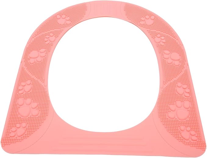 Duokon Toilet Seat Cover Reusable Silicone Non Slip Pad Foldable 39.5 X 34cm Portable Potty Cover for Toddler Training Travel Camping Home Bathroom Chairs (Pink)