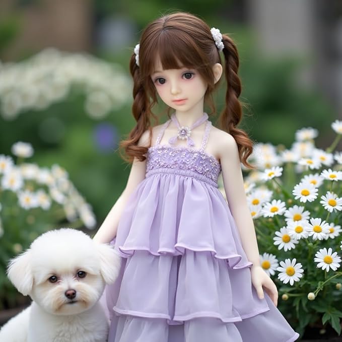 Silicone Seamless Female Action Figure, Flexible Female Figure, Doll Suitable for Cosplay/Photography/Art TPE Bodies and PVC Heads, Random Hair and Clothes 39inch (108CM H Natural Color)
