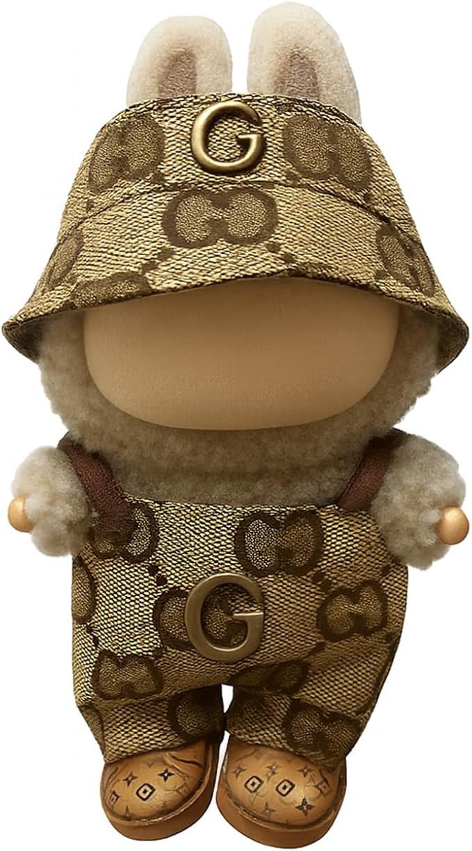 for Labubu Clothes/for Labubu Outfits,Clothes Set for 17cm Lububu Doll,3 Piece Set Hat Clothing for LA BUBU, Boys and Girls Stylish Adorable Dolls Clothes Accessories (No Doll) (025)