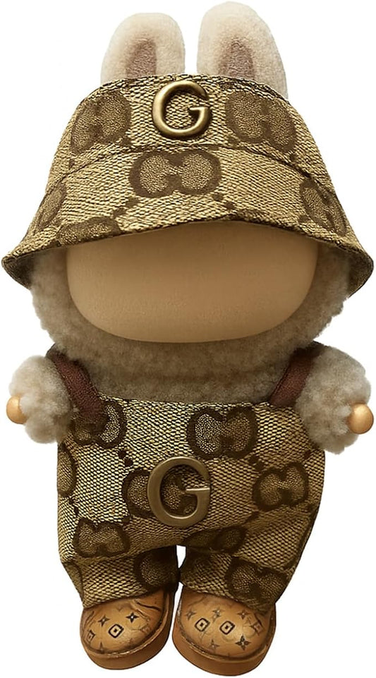 for Labubu Clothes/for Labubu Outfits,Clothes Set for 17cm Lububu Doll,3 Piece Set Hat Clothing for LA BUBU, Boys and Girls Stylish Adorable Dolls Clothes Accessories (No Doll) (025)