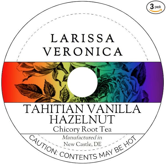 Tahitian Vanilla Hazelnut Chicory Root Tea (Single Serve K-Cup Pods) (12 pods, ZIN: 575716) - 3 Pack
