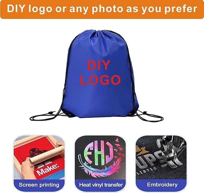 Drawstring Backpack Bulk 30 packs Draw String Backpack Bags DIY Gym Sports trip Traveling Yoga ride Pedestrianism Cinch Bag Sackpack Drawstring (royal blue)