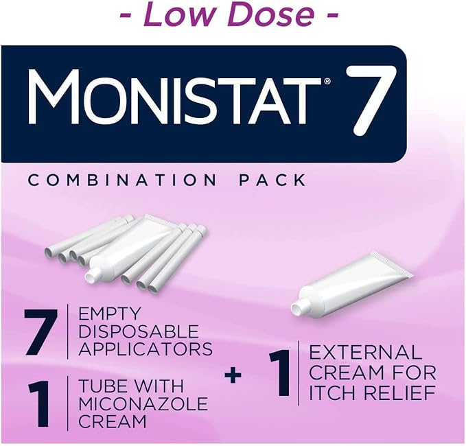 Monistat 7 Simple Feminine Cream with RX Strength, 7 Day Medicated Cream, Pack of 3