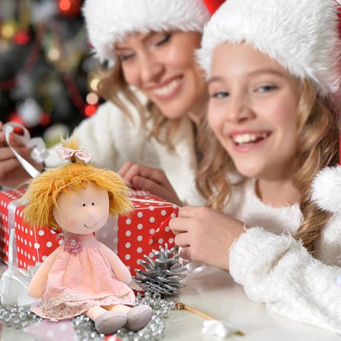 SCFBA Baby Doll with Clothes Cute Soft Rag Doll Beautiful Ragdoll Toy Handmade Rag Dolls Baby Girls Sleeping Partner Doll Xmas Gift
