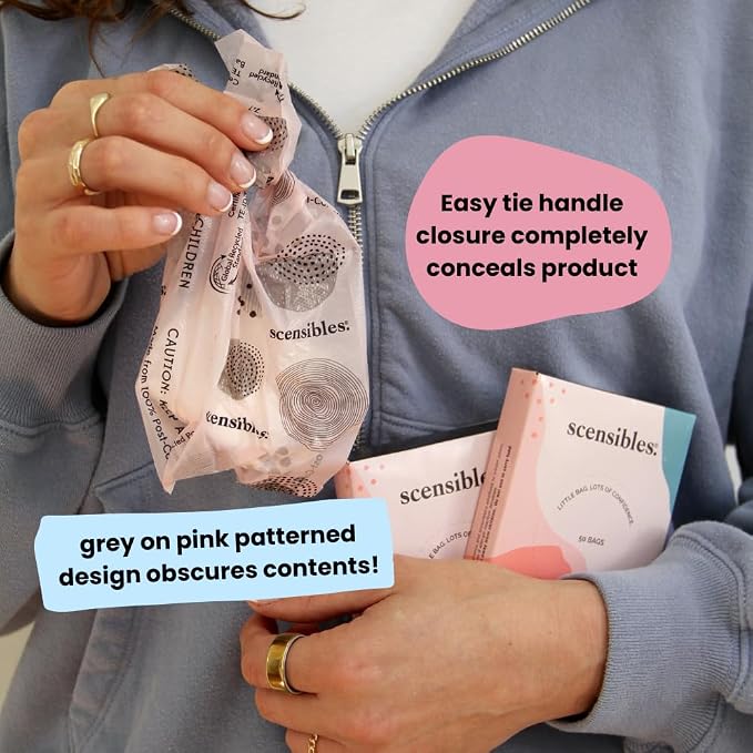Scensibles Disposal Bags (Travel Pack, 3 Bags per Pack, Set of 10) - For Tampons, Liners, Condoms & More - Compact, Discreet & Odor-Reducing Solution