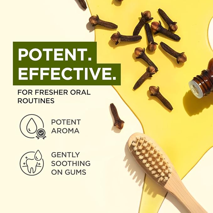 100% Pure Clove Essential Oil - 0.34 Fl Oz - Clove Oil for Hair, Skin, Diffuser, Aromatherapy & DIY Candle Making Scent