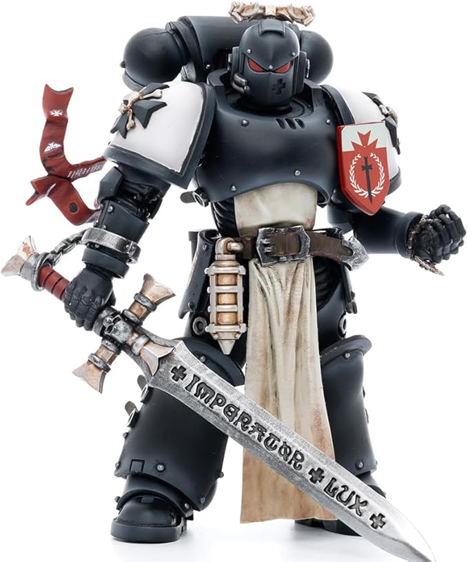 JOYTOY Warhammer 40,000 1/18 Action Figure Black Templars The Emperors Champion Rolantus and Ultramarines Intercessors Warhammer 40K 2PCS Collection Model