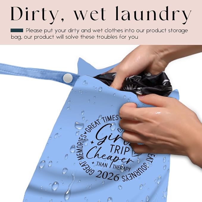 2Pcs Girls Trip Gifts Wet Dry Bag, Beach Wet Bag Favors, Aloha Bags Sunscreen Bags Swimsuit Toiletry Travel Essentials For Women, Beach Travel Gym Laundry bags for Dirty Diaper Swimsuit Gifts