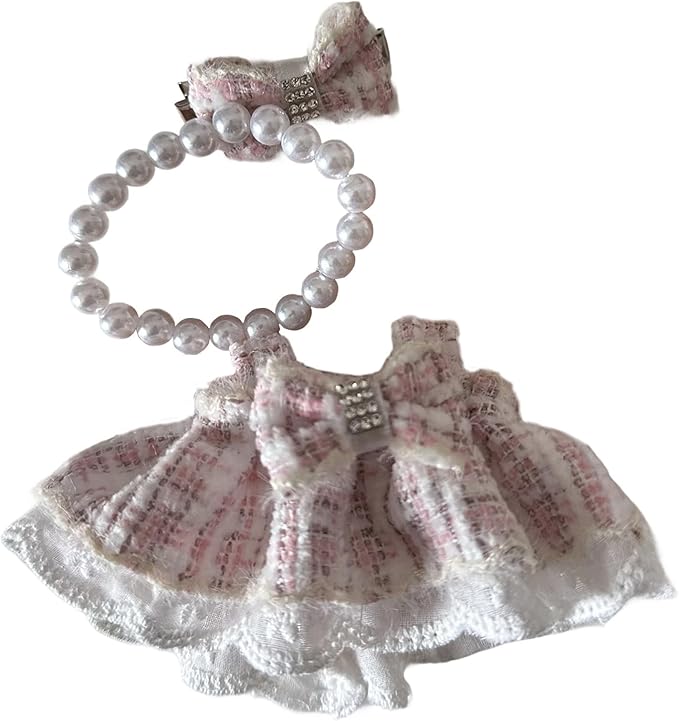 Doll Clothes for 17cm - Outfit 3pcs Set Doll Clothes Accessories - Headwear & Dresses Outfit Set,Luxury Cute Doll Clothing Set