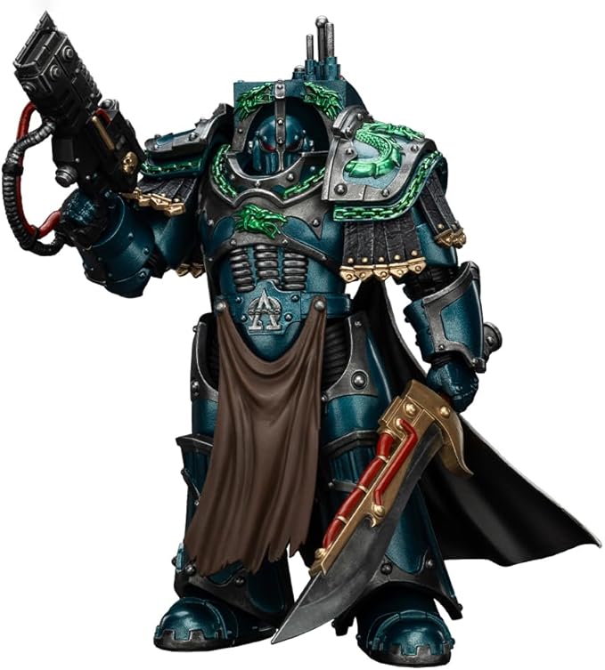 JOYTOY Warhammer 40K The Horus Heresy 1/18 Action Figure-Alpha Legion Legion Praetor in Cataphractii Terminator Armour-Collection Model Birthday Gifts