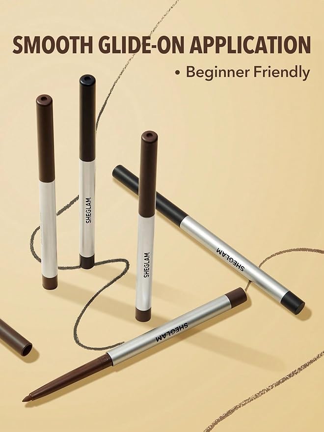 SHEGLAM On-Line Creamy Eyeliner Waterproof Matte Gel Eyeliner Pencil Smudge-Proof Long Lasting Nourishing Eyeliner With Botanicals Sodium Hyaluronate-Black