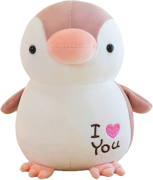 zhidiloveyou 9.84" Penguin Stuffed Animal Pink Soft Baby Penguin Plush Cute Toy for Girls Boys