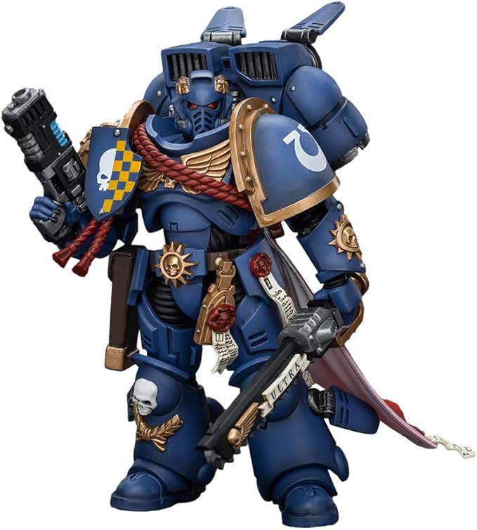 JOYTOY Warhammer 40,000 1/18 Action Figure Ultramarines Captain with Jump Pack Collection Model Birthday Gifts