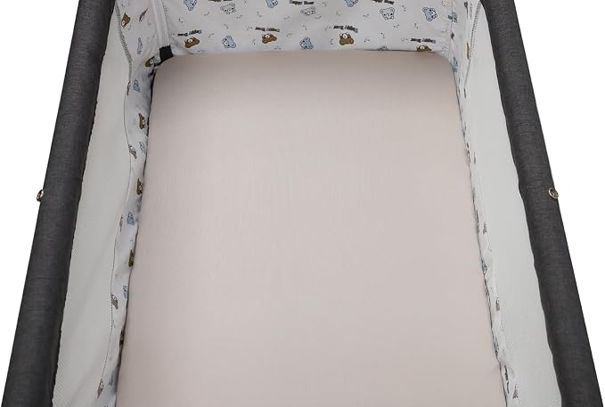 Stretchy Fitted Crib Sheets Set 2 Pack Portable Crib Mattress Topper for Baby Girl Boy,Ultra Soft Jersey Material, Cream & Cloud